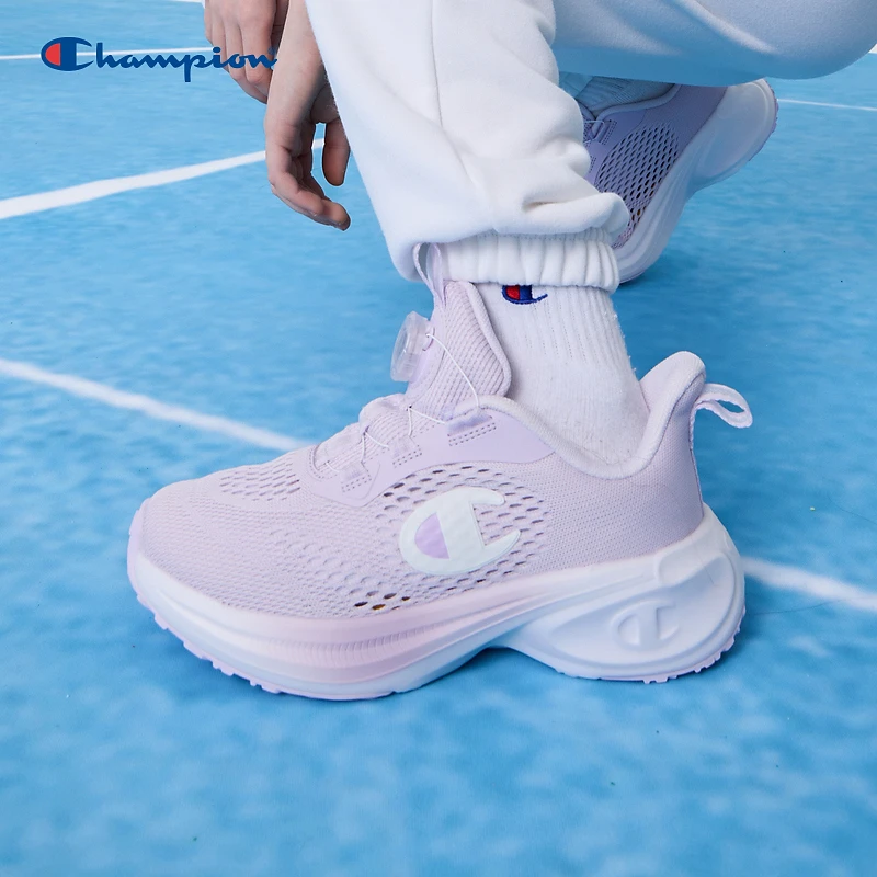 Champion童鞋小空调中大童旋转扣透气回弹户外运动跑鞋24SSA08