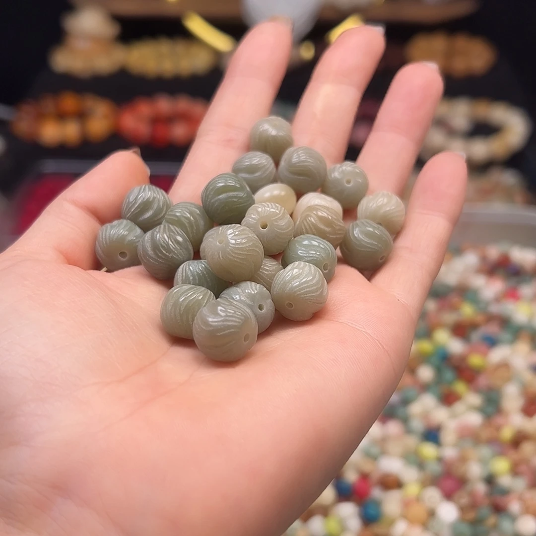 菩提根/象牙果手串卡12海洋蓝棒棒糖40颗