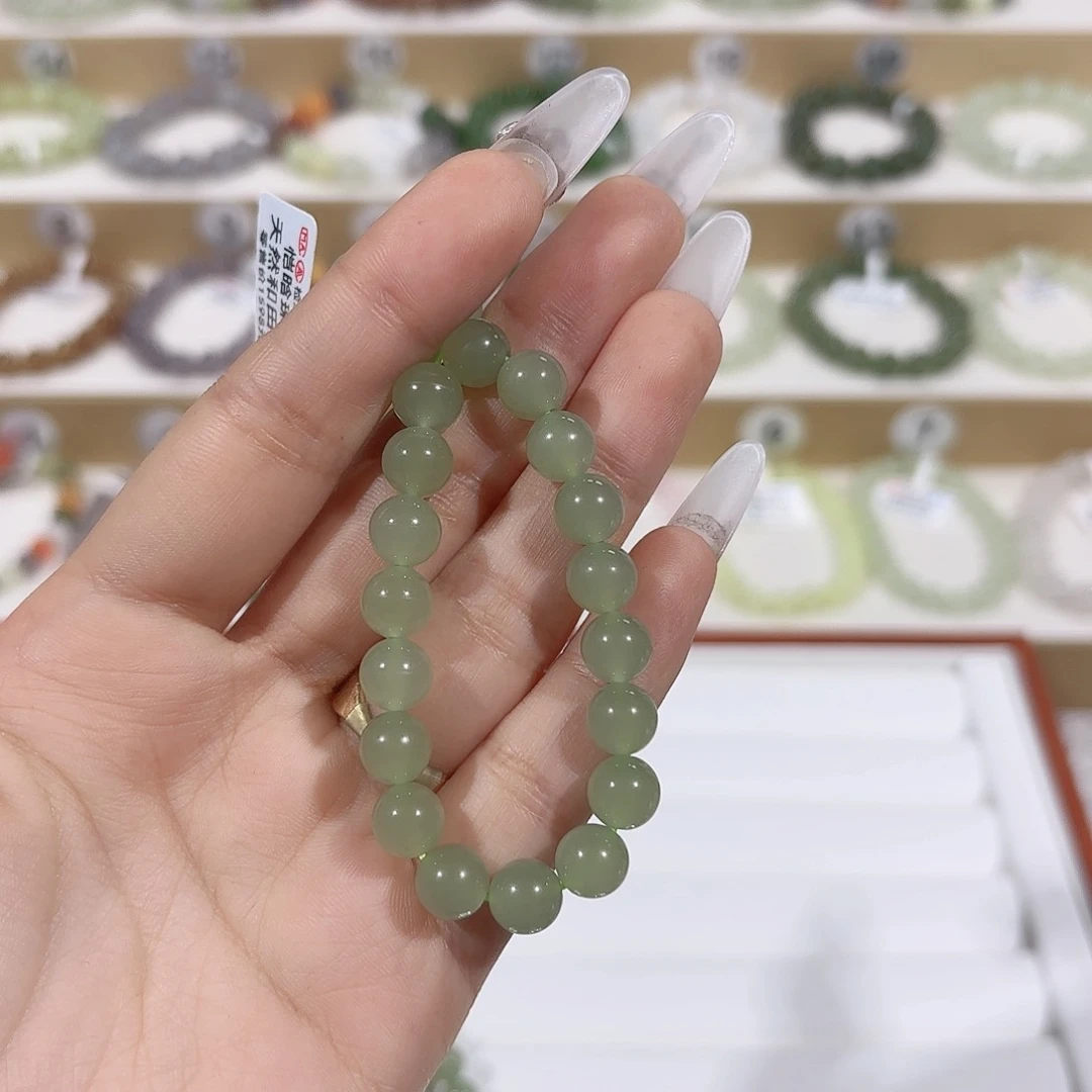 未镶嵌和田玉手链牛*草y