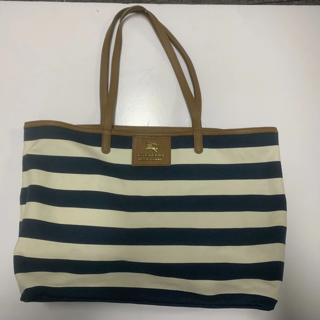 95新 BURBERRY/博柏利 条纹手提包
