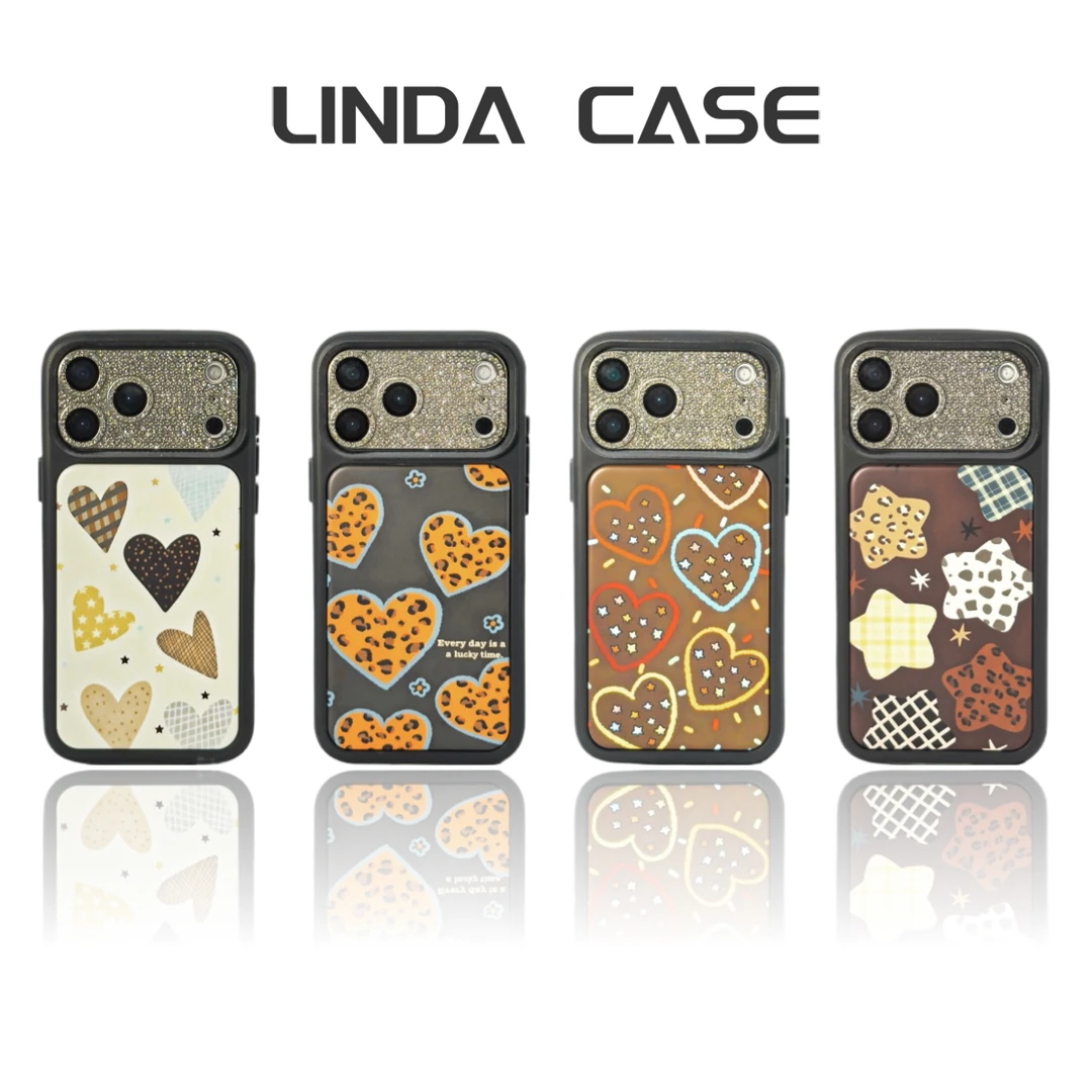 进口二代磨砂磁吸菲林壳豹纹星星适用于苹果13-17Promax磁吸手机