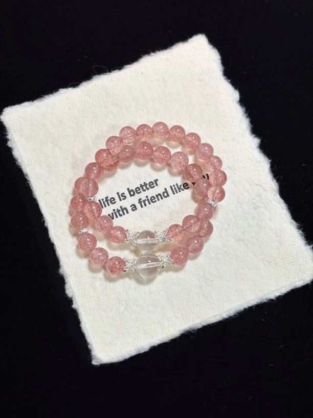 【草莓晶】天然粉水晶