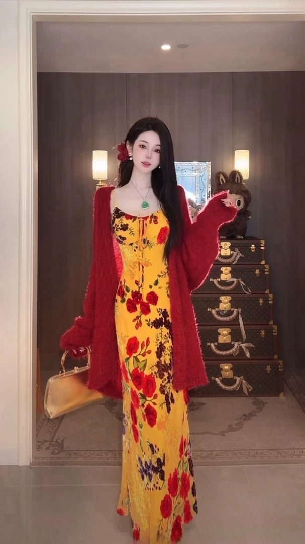 【雅乔定制】暖暖毛衣 宽松百搭蓬松毛绒针织开衫外套DYTH-24073471