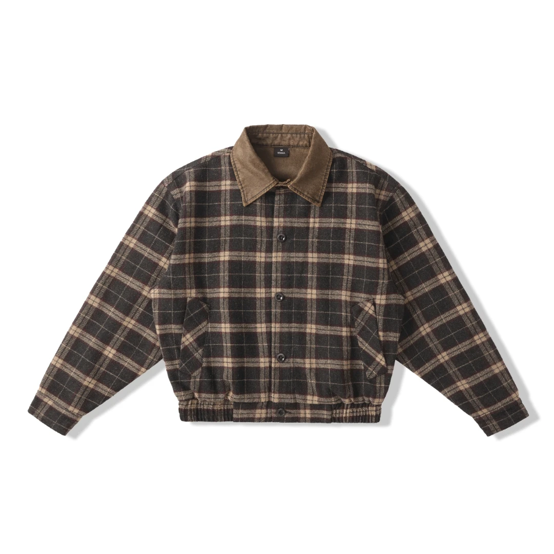 修身短款男装外套2025新款秋冬季厚款保暖369