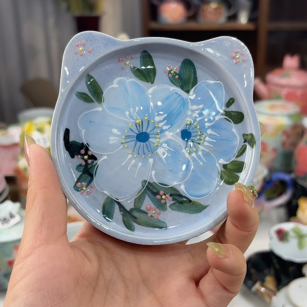 景德镇手绘高温釉下彩陶瓷茶具