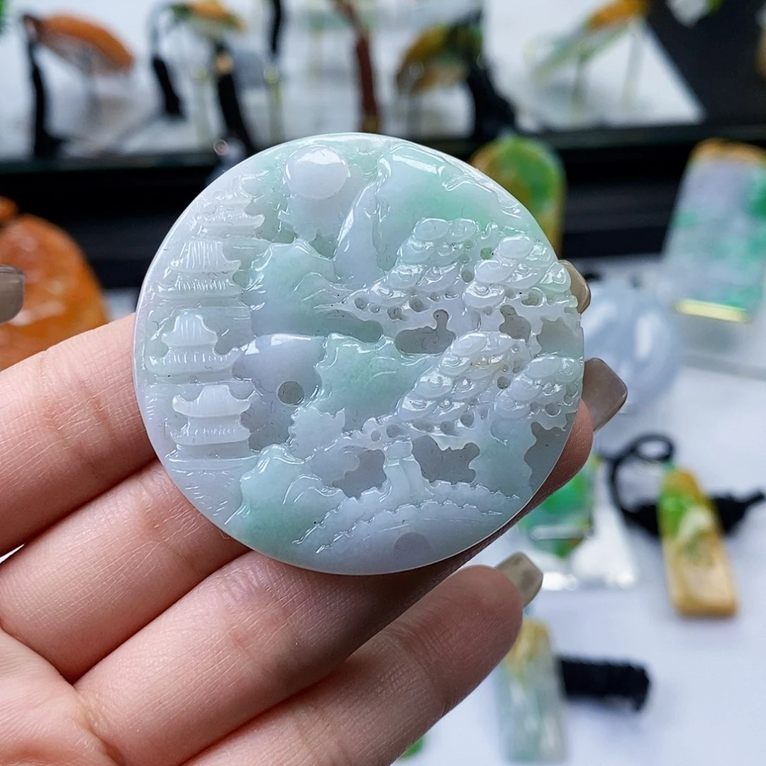 颈饰未镶嵌翡翠翡翠A货