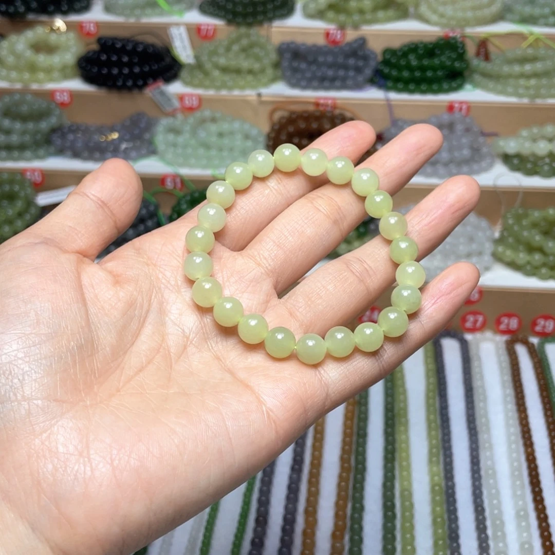 和田玉未镶嵌手链8mm