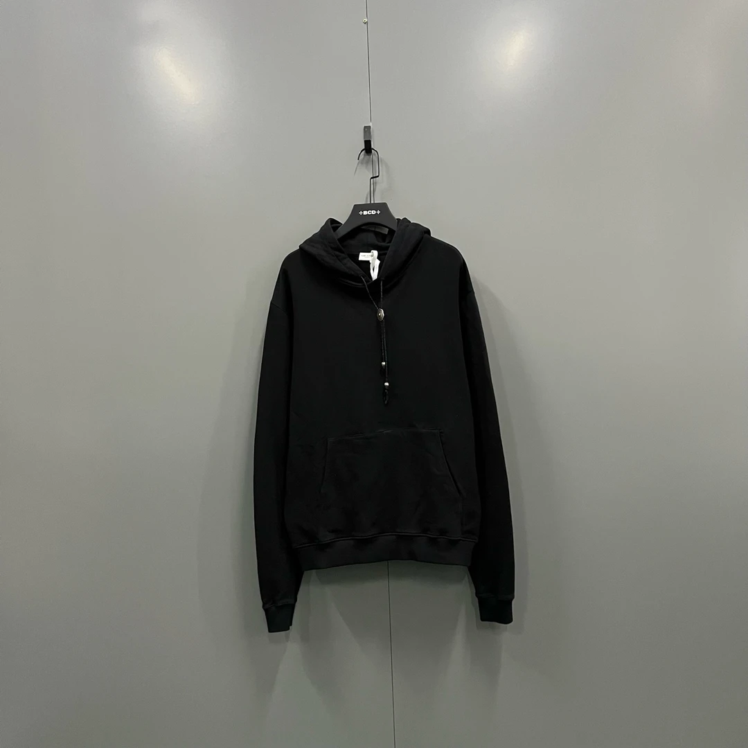 99新 YSL/圣罗兰 yyy 黑色抽绳帽衫 XXL码 009460