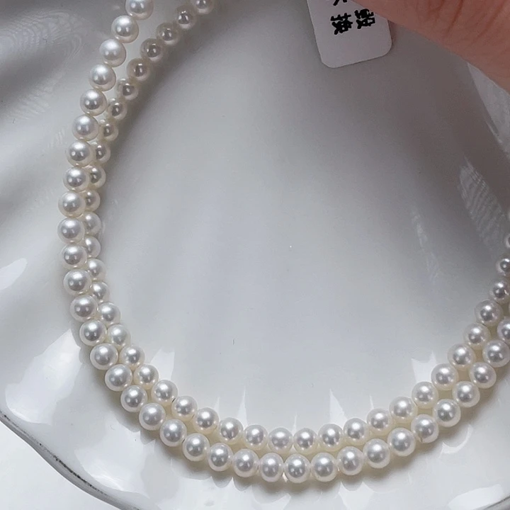 淡水珍珠颈饰18K金镶嵌