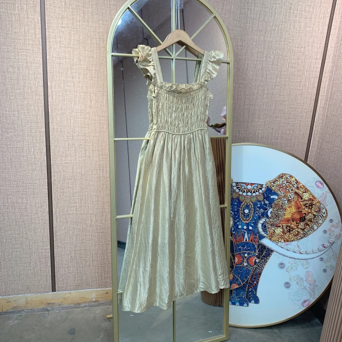 BL506孕妇杏色连衣裙80-*100