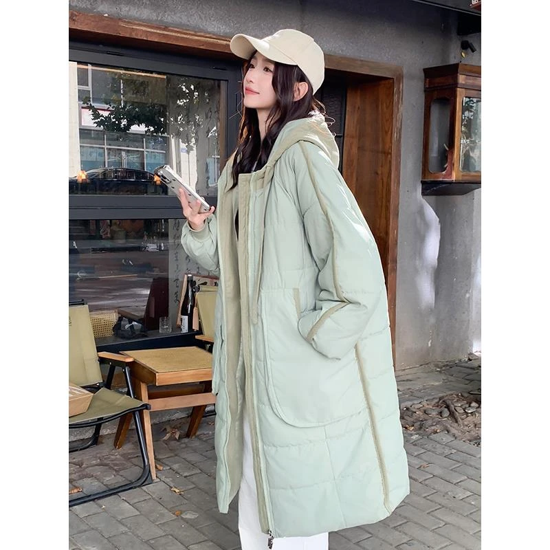 绿色孕妇服女小个子冬装2025新款孕后期大码冬季棉衣厚外套