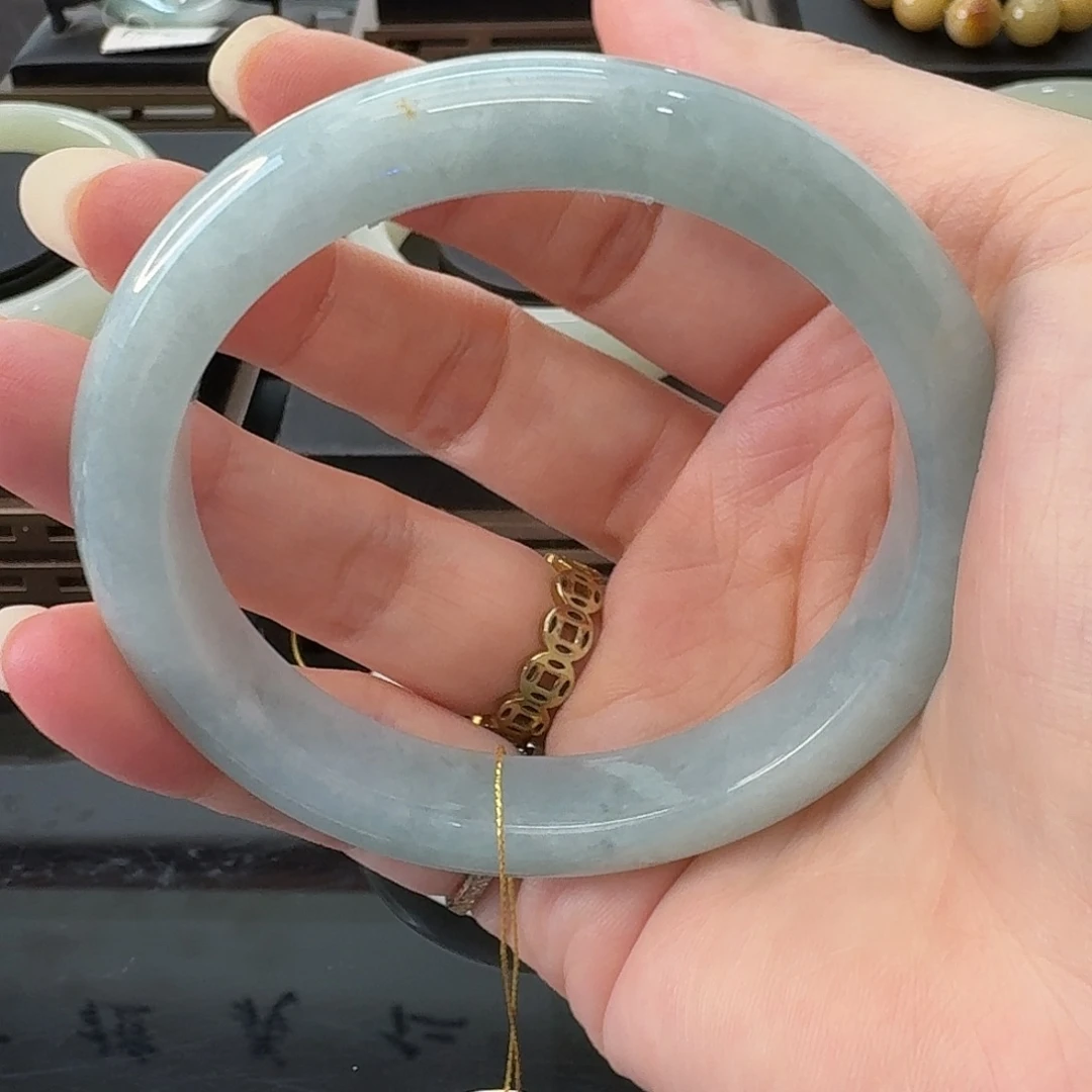 翡翠手镯未镶嵌天然翡翠饰品带证书