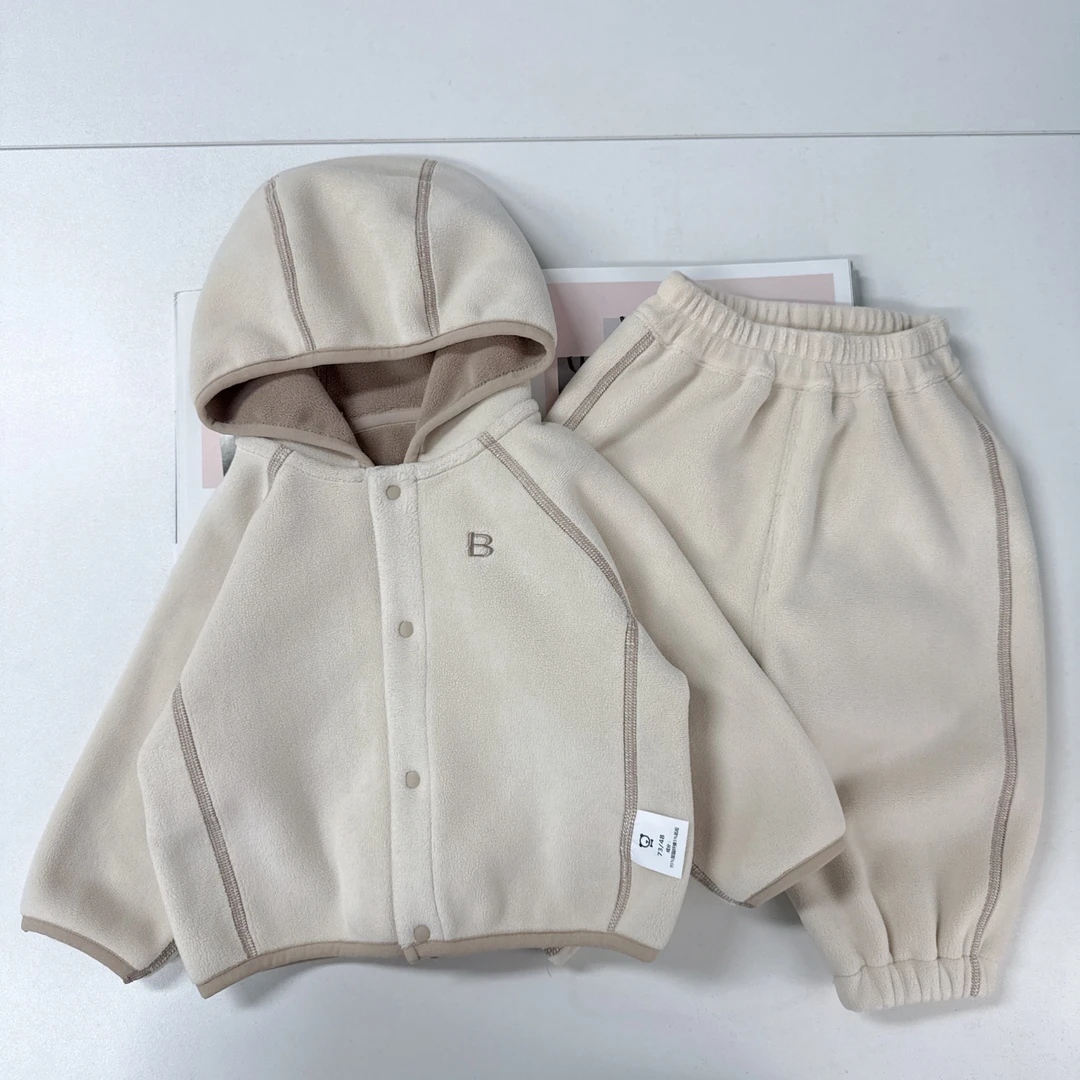 【柏莉绒套装 小洛妈咪】婴儿童上衣服男童女宝宝春秋冬装卫衣KK