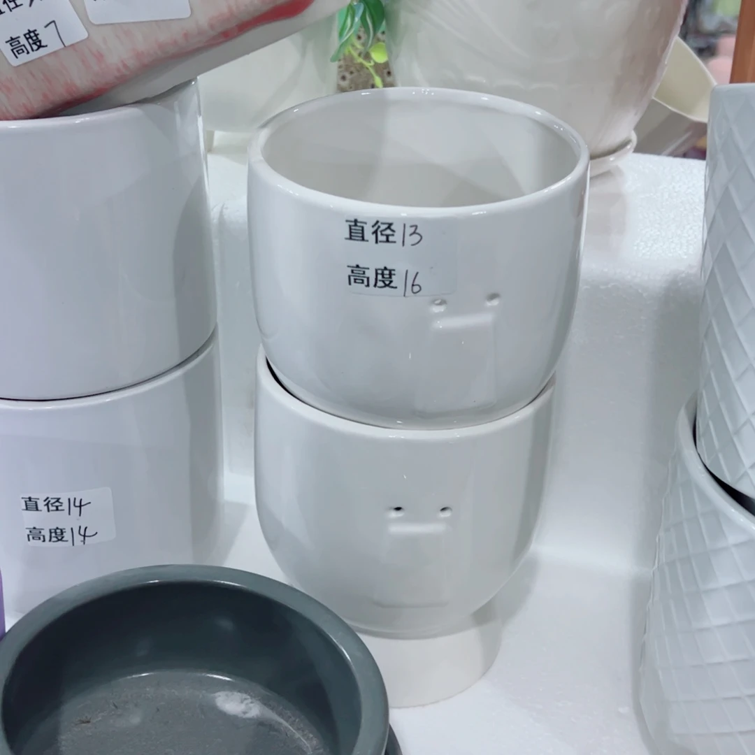 有孔，陶瓷花盆满10米包邮发货