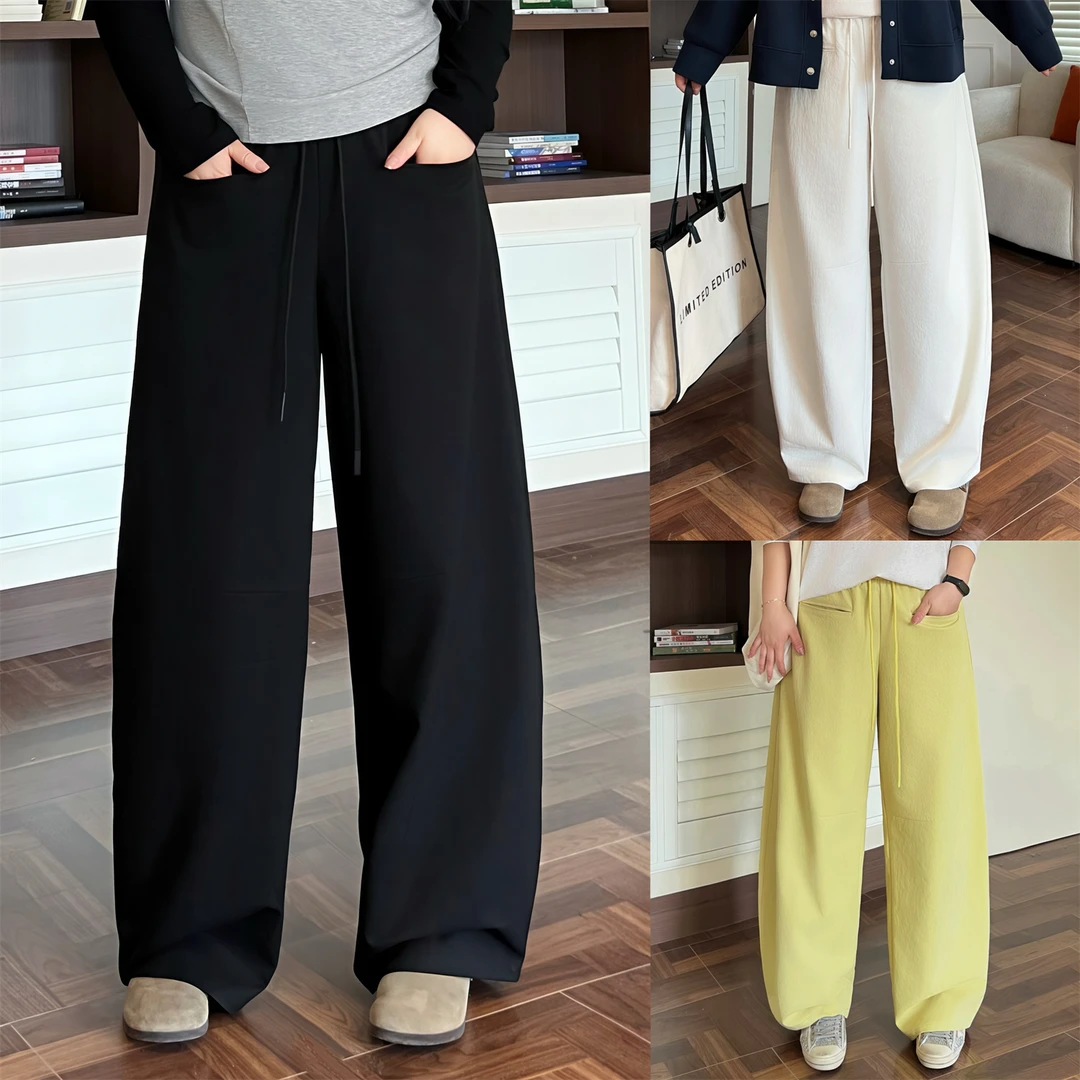 大码女装秋季花契200斤胖mm通勤风百搭老钱风慵懒弯刀裤4334-F