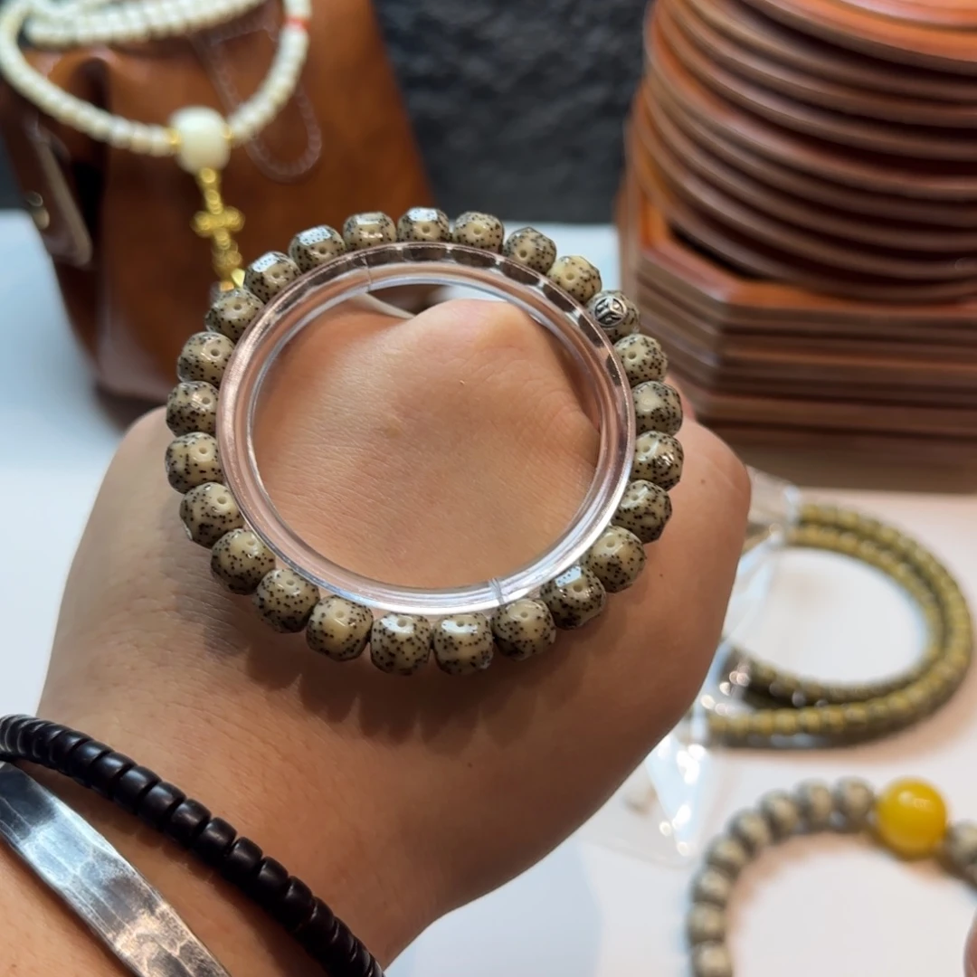 星月菩提石玉料单圈