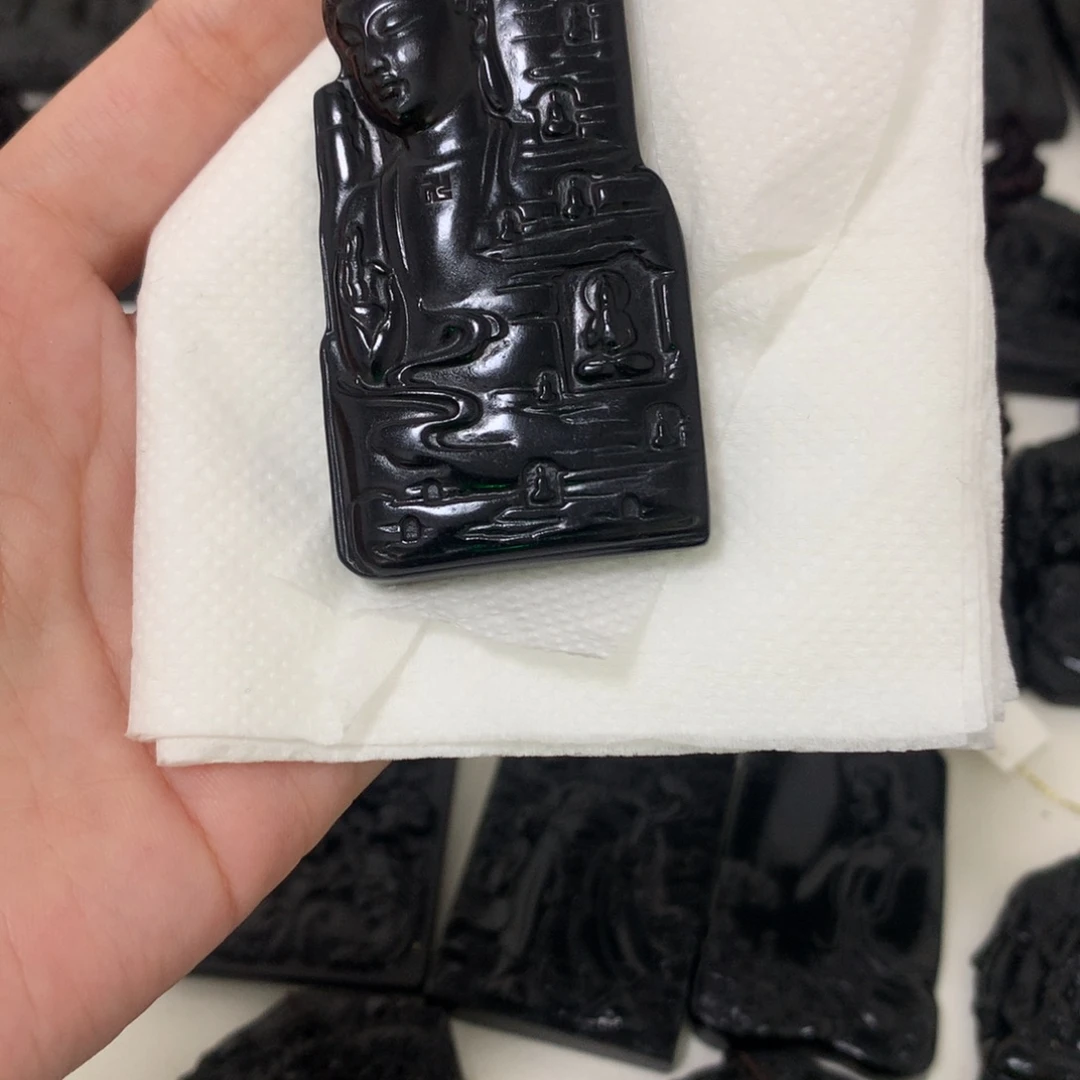 周***亮天然缅甸a货钢琴黑挂件