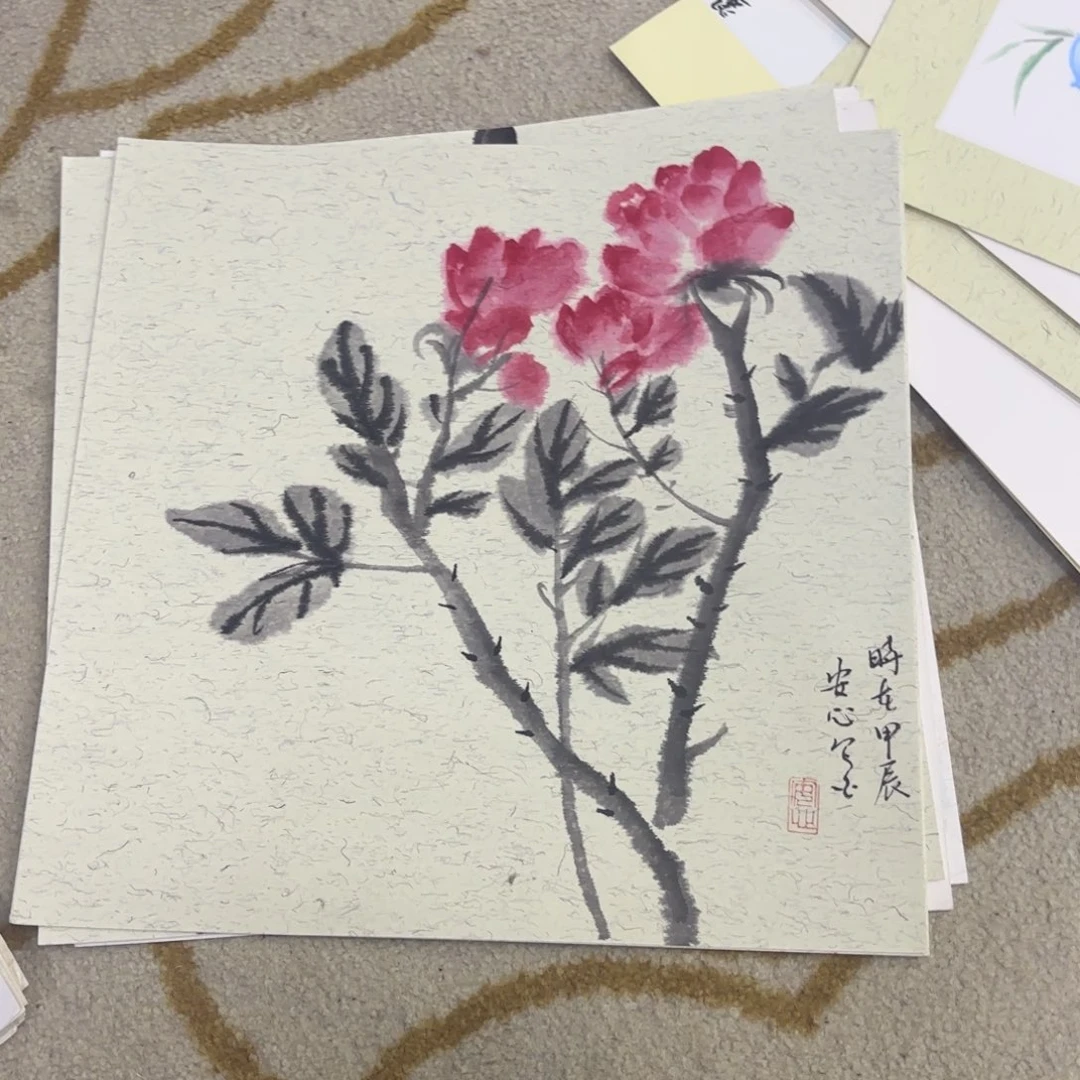 国画安心33卡纸作品艺
