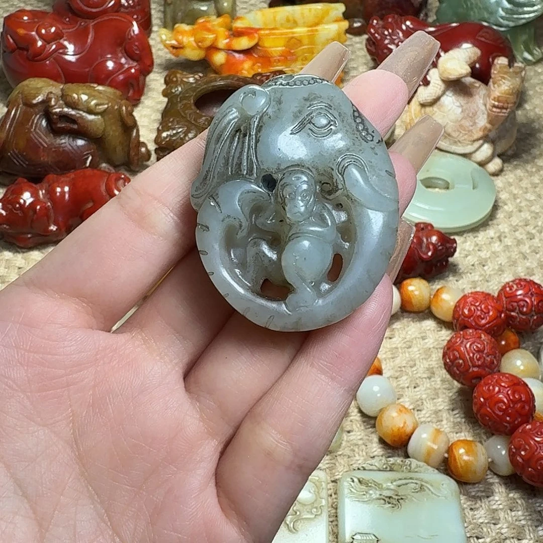 白玉菩提吊坠挂件