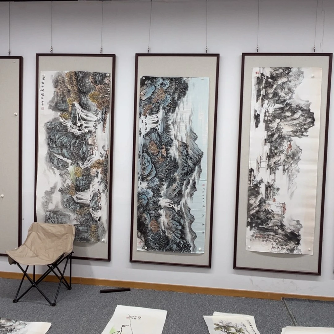 听***竹国画绘画作品多次参加