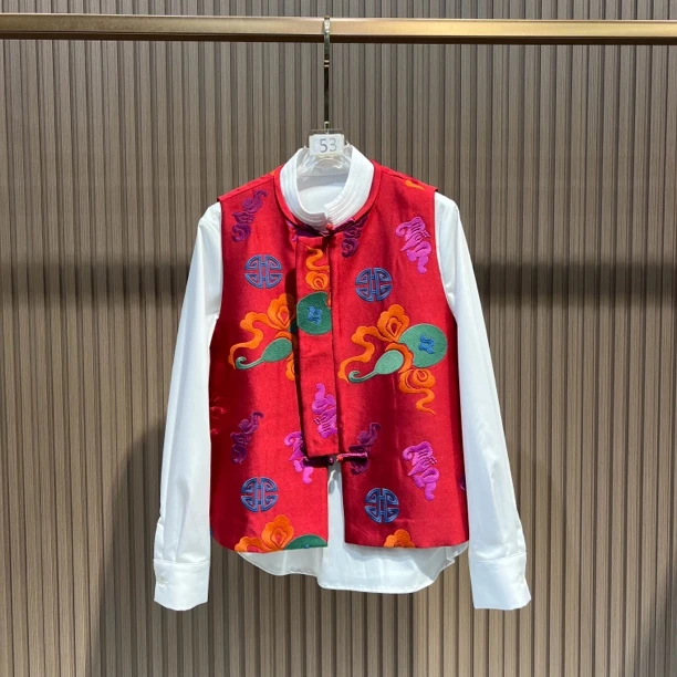 福禄双喜 新中式新款重工刺绣葫芦马甲背心