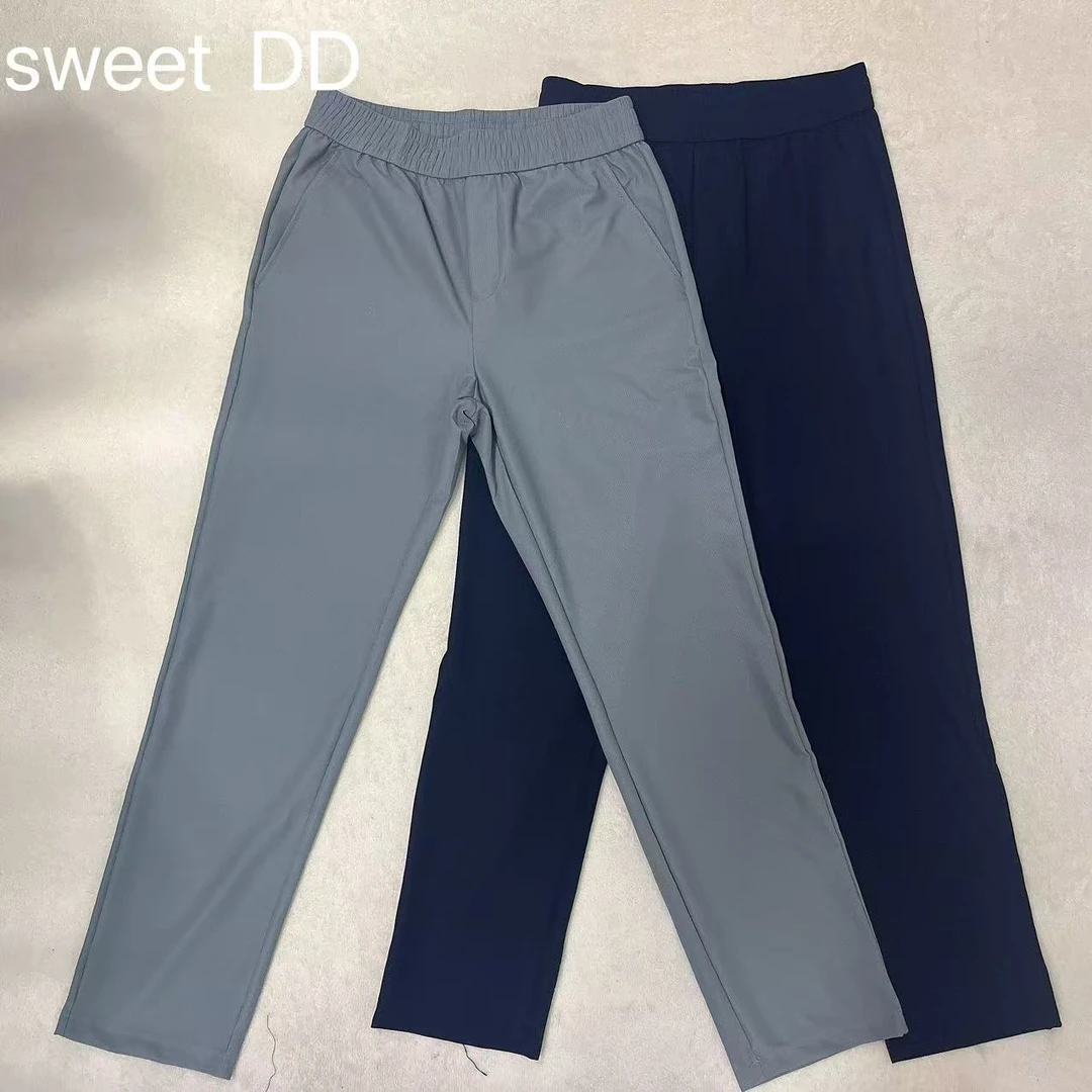 Sweet DD双色薄款金标直筒系带运动休闲裤
