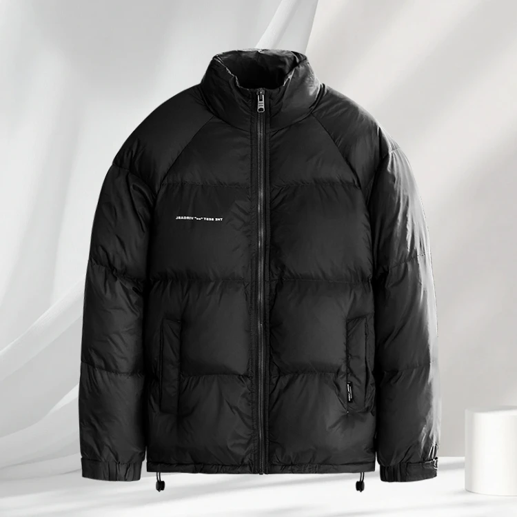 面包服立领拉链款羽绒服男款休闲保暖秋冬外套百搭情侣