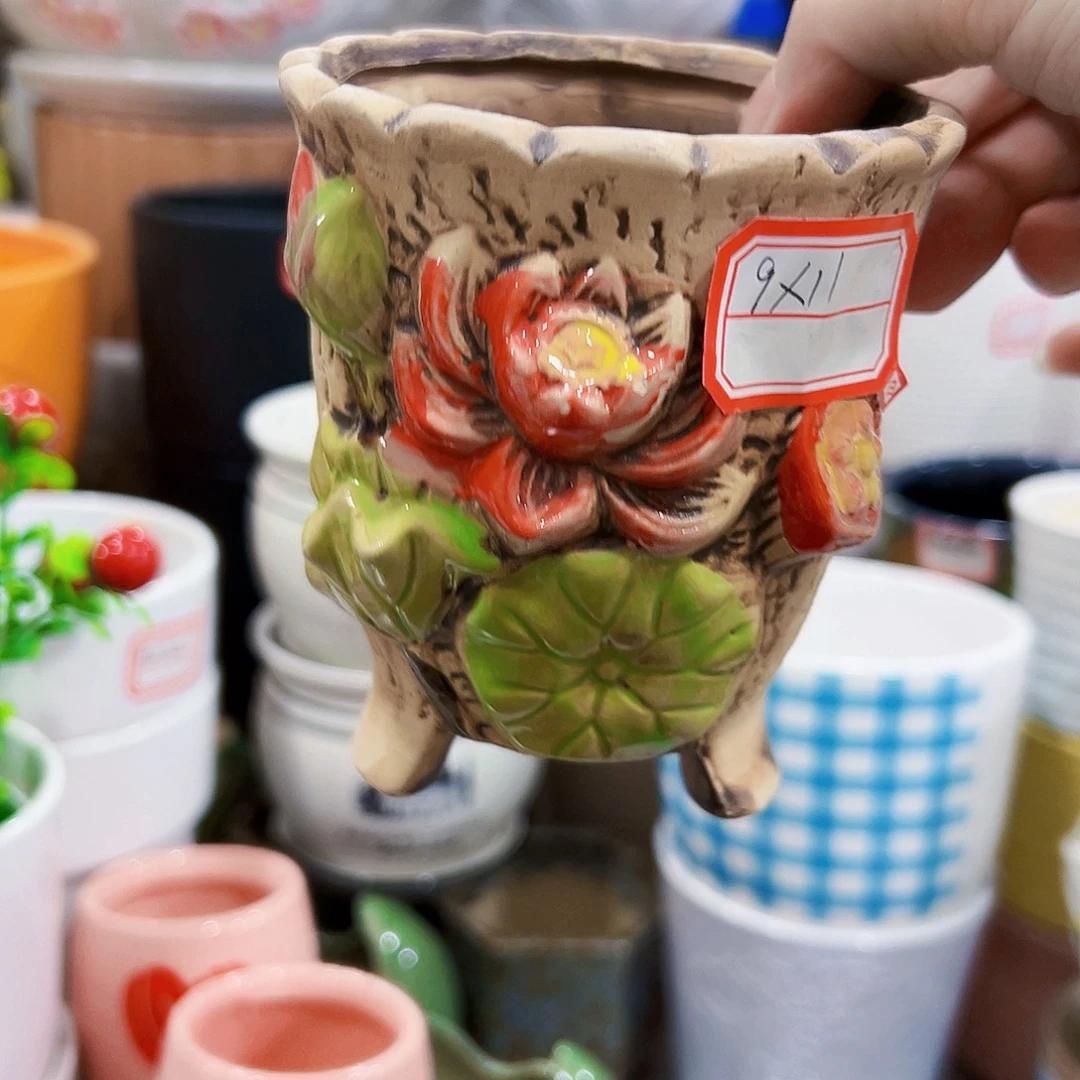 外贸尾单陶瓷花盆凑单10米包邮