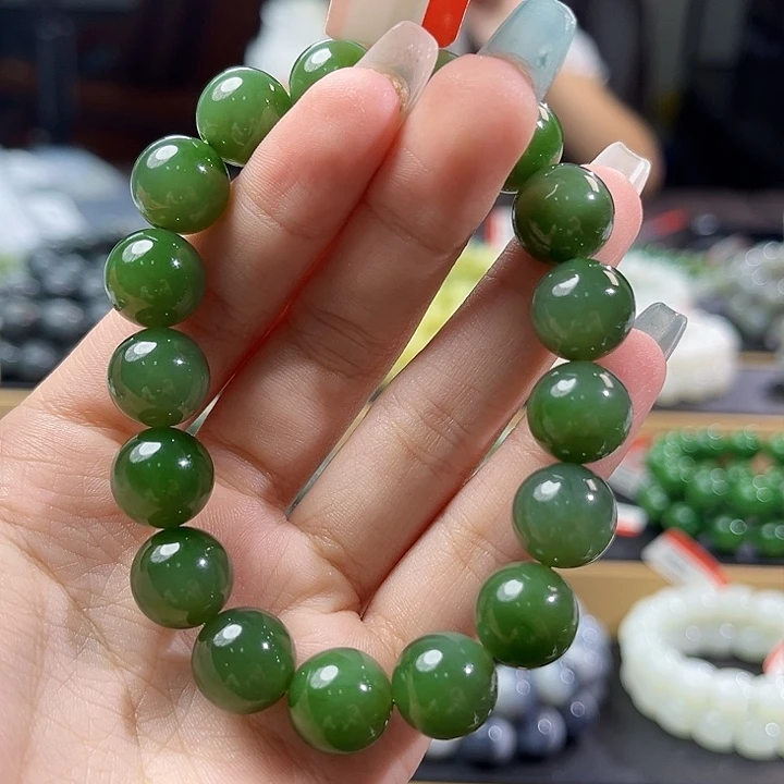 未镶嵌手链和田玉纯天然和田玉俄碧12