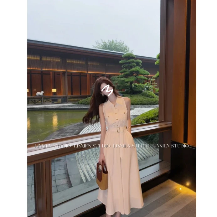 西恩定制●【初恋女友】夏季百搭洋气高智老钱风连衣裙女3223#