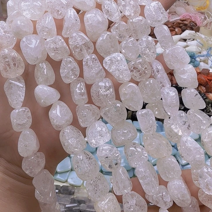 水晶珠宝半成品未镶嵌卡10×12白阿赛圆不定一条