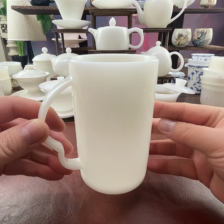 釉烧璞玉瓷400ml可乐杯水杯茶杯马克杯