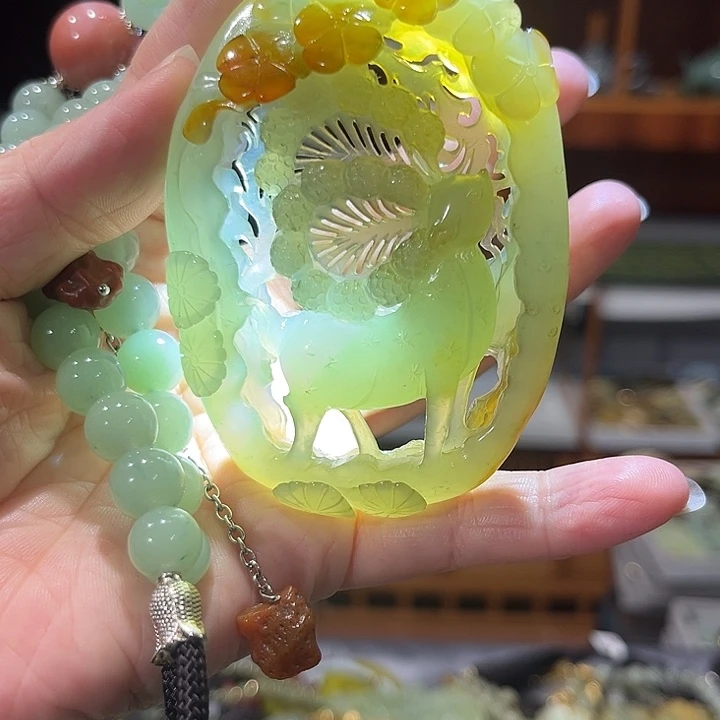 未镶嵌岫玉毛衣链