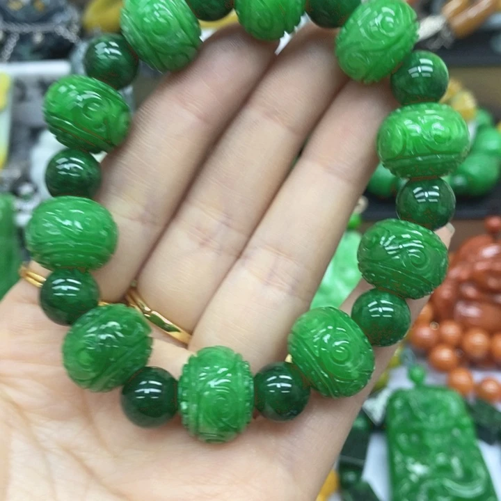 毛***0翡翠未镶嵌手链手链58