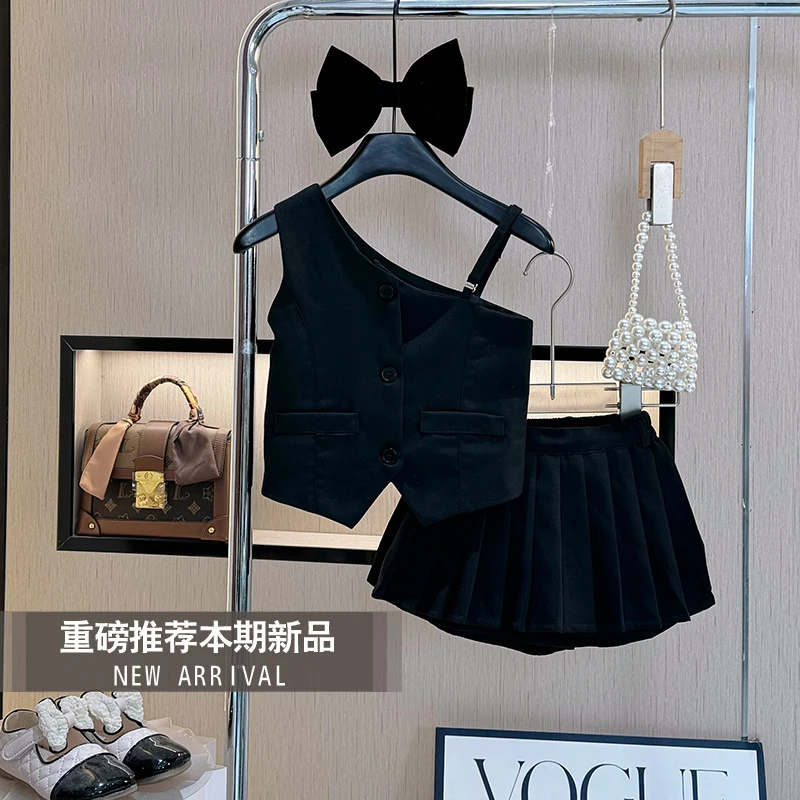 【现货】女童夏季套装2025新款洋气夏装小女孩时尚夏款儿童两件套