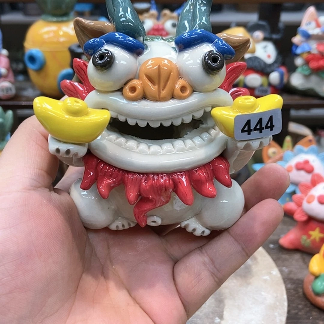摆件直播间手工抽象陶瓷摆件444