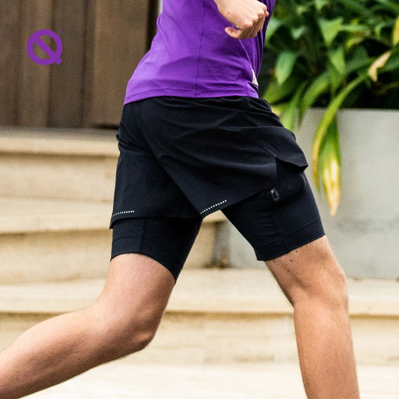 二合一短裤男女款 训练夏季宽松跑步速干弹力户外运动健身排汗