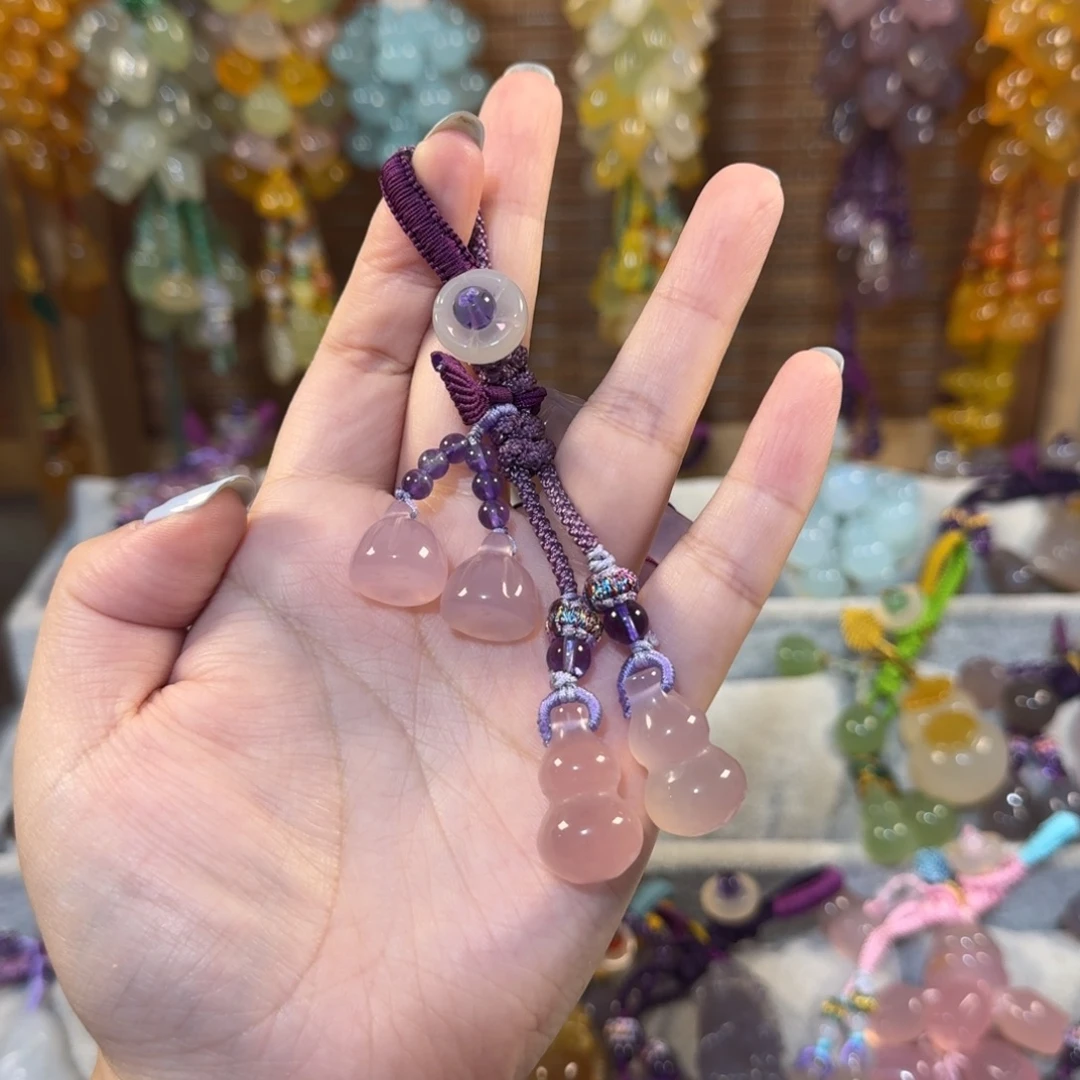 河***克未镶嵌钥匙挂件玛瑙/玉髓