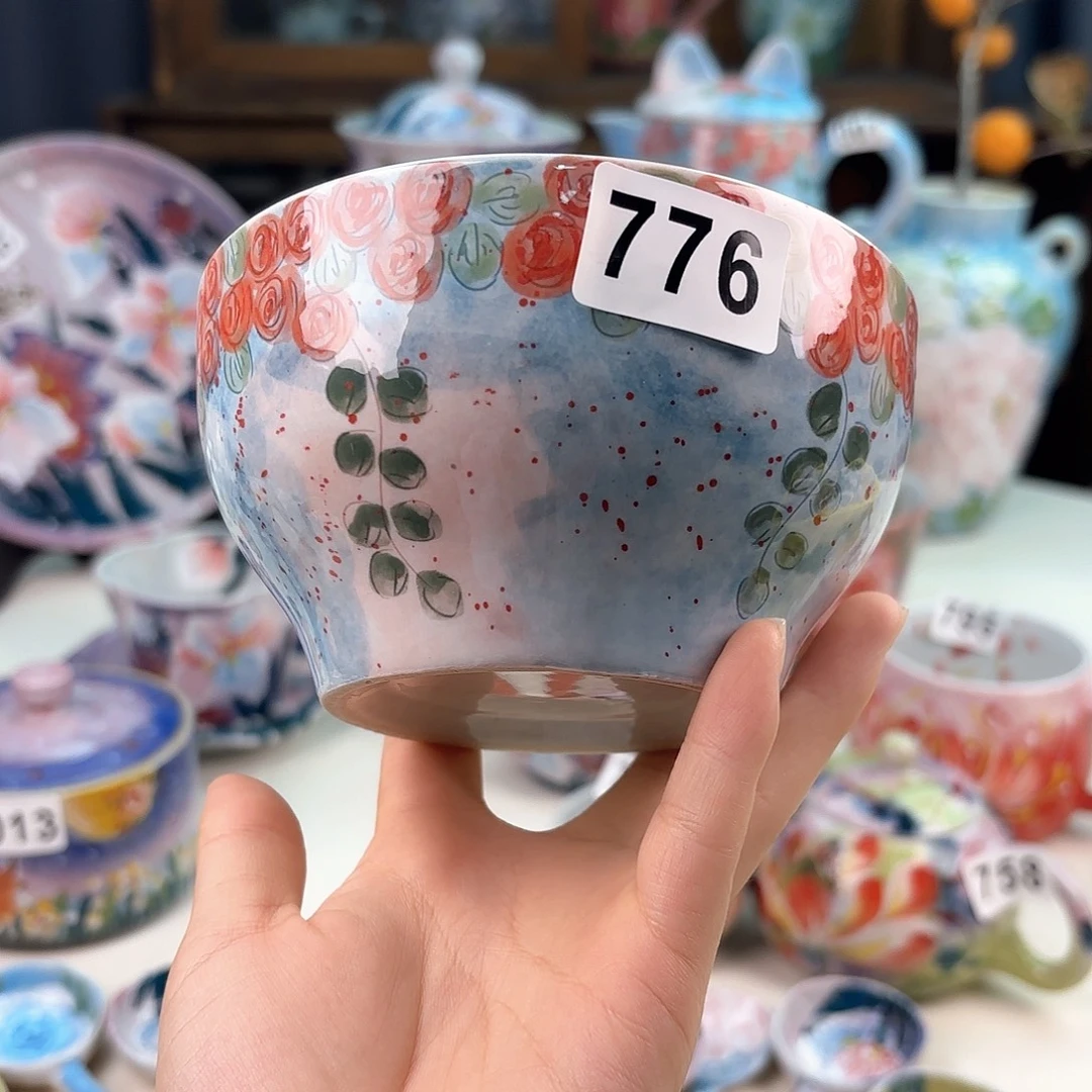 景德镇手绘高温釉下彩陶瓷茶具