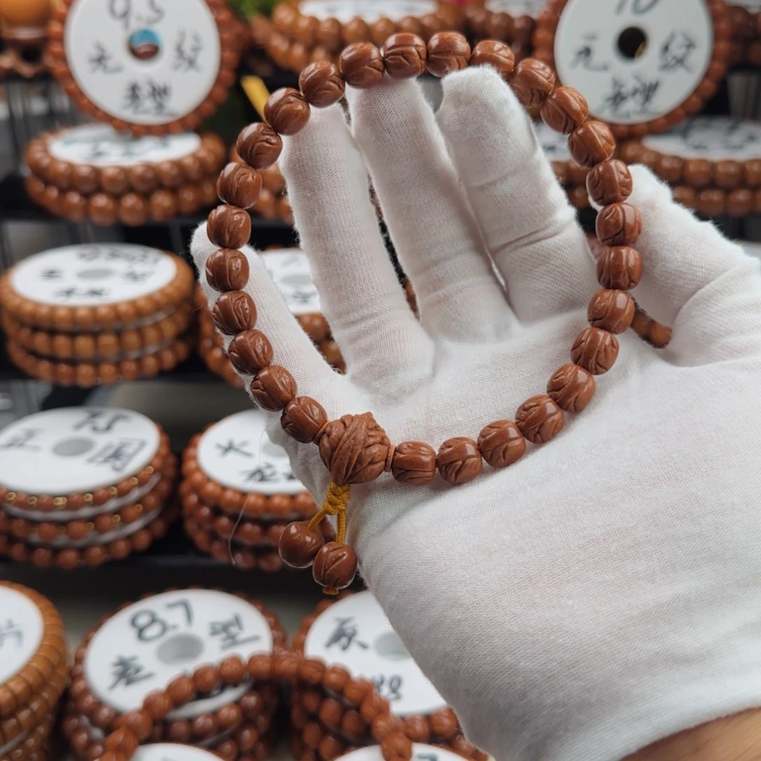 桃核吊坠龙纹桃核老型桶珠一道筋