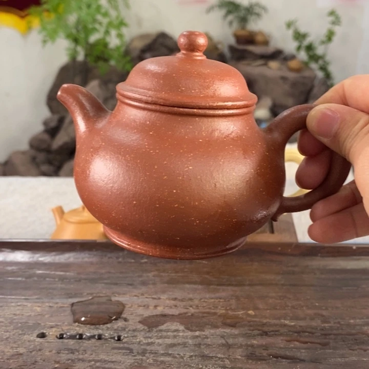 紫砂茶壶红降坡潘壶230左右的容量点汤工艺