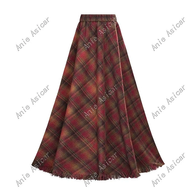 【甜甜南油】MJ321秋冬季新款时尚百搭气质显瘦小众半身裙A字大摆裙