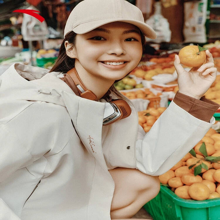安踏遛弯丨防泼水运动夹克女士春季新款宽松梭织上衣162517624S