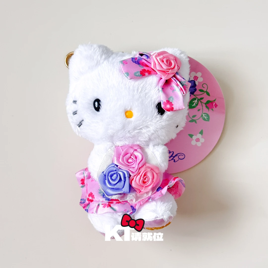 【粉紫玫瑰kitty】粉色紫色蝴蝶结花朵hellokitty 日版三丽鸥挂件