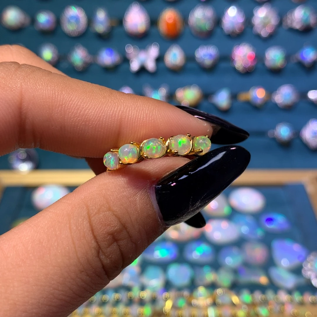 欧泊银S925镶嵌戒指款