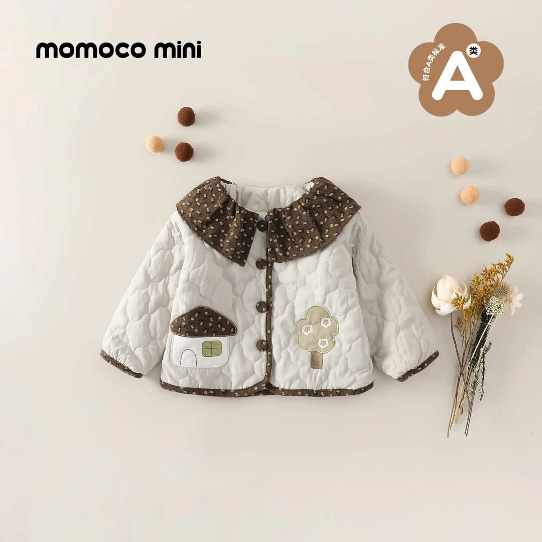 MOMOCOmini冬季婴童休闲田园韩系舒适棉服保暖女宝87810101003