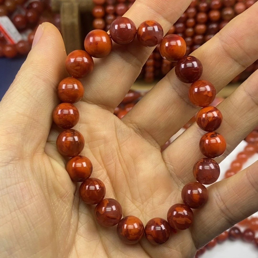 南红玛瑙未镶嵌手链