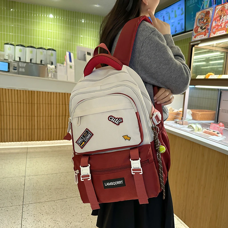 日系风韩版女小学四五六年级书包初高中时尚双肩背防水减压减负