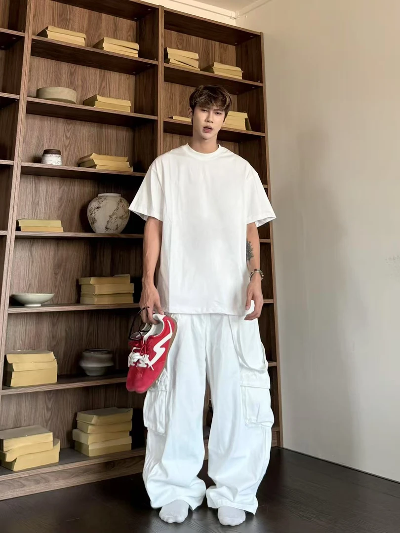 PC 【啥也不是】重磅纯色黑白T 打底实用单穿时髦净版T恤