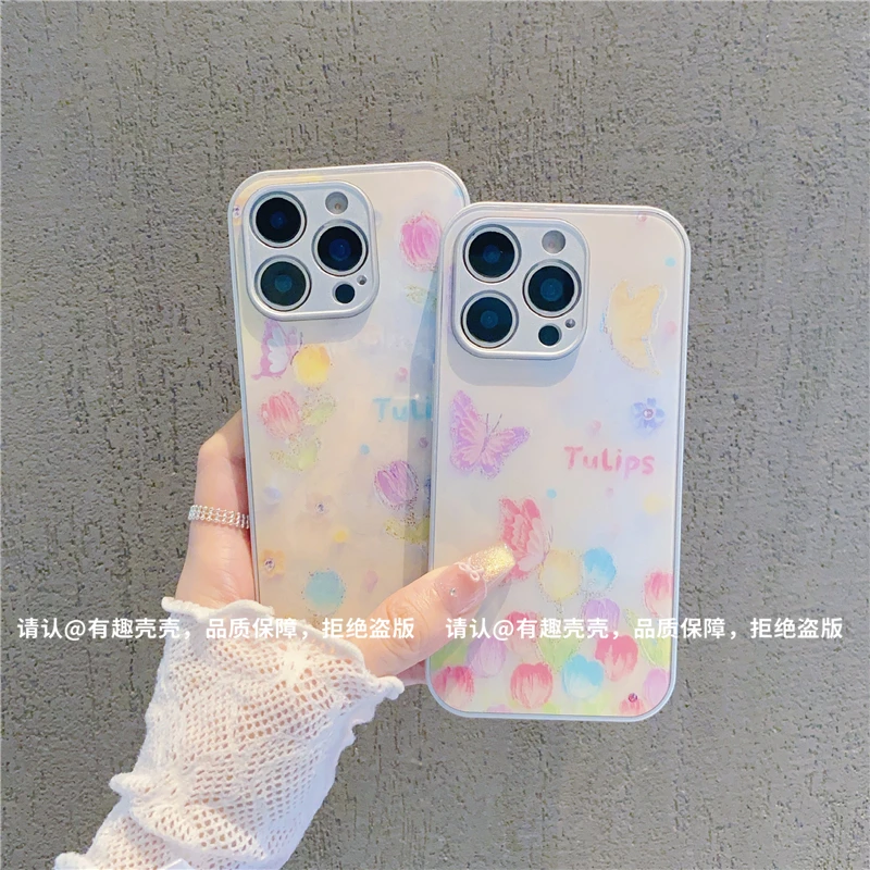 金属漆玻璃壳适用苹果16/iPhone/华为荣耀/OPPO/VIVO/小米/手机壳